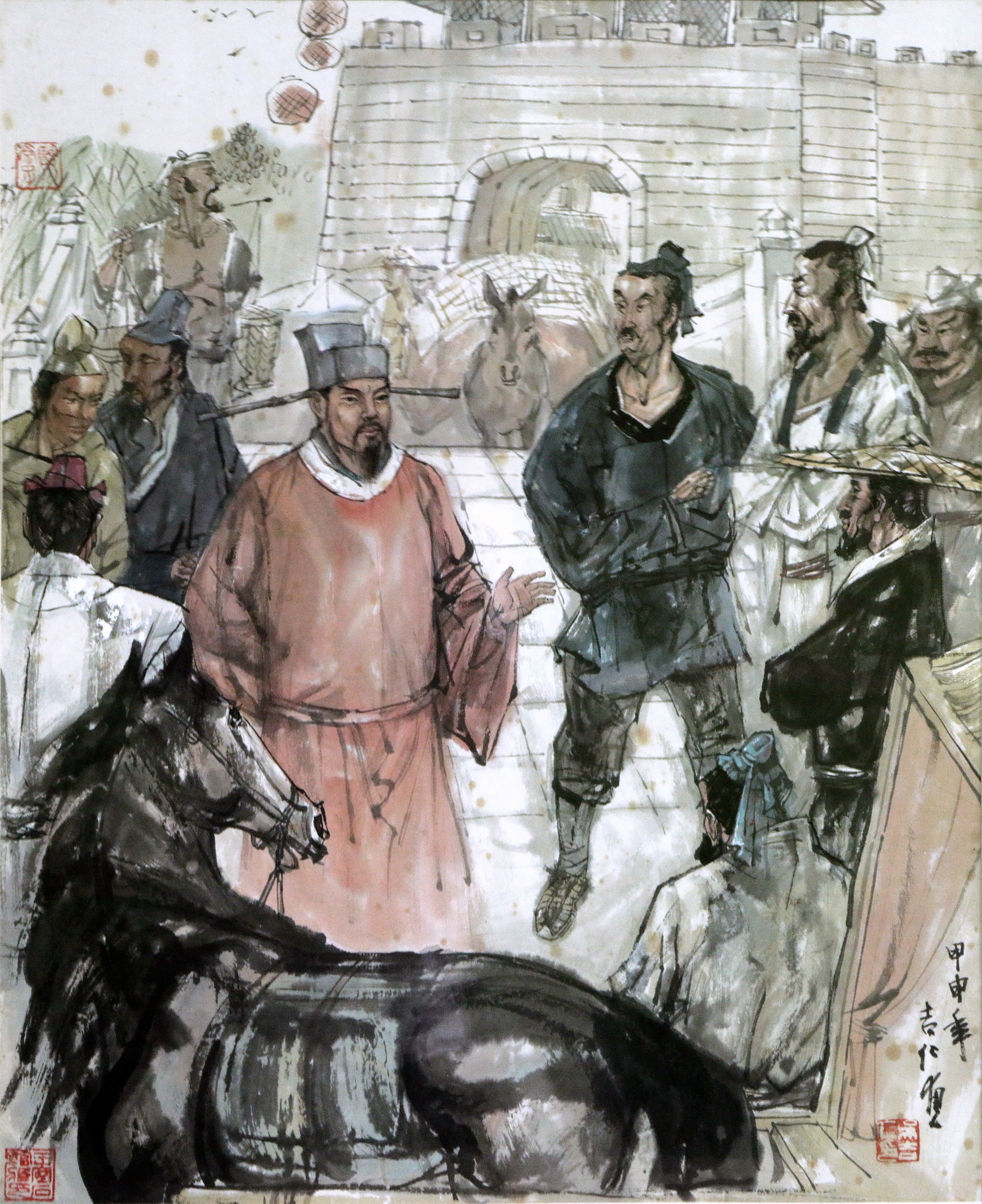 现代吴吉仁画东明事件